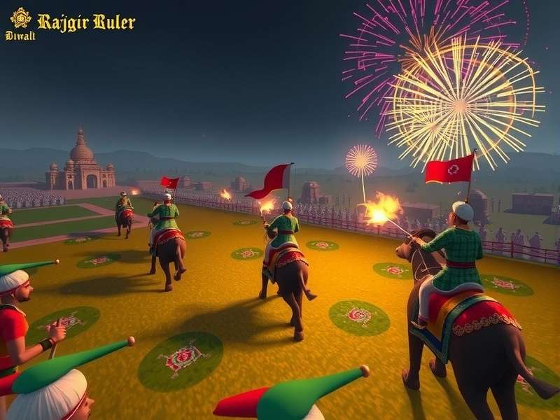 Rajgir Ruler game screenshot showing ancient Indian battlefield